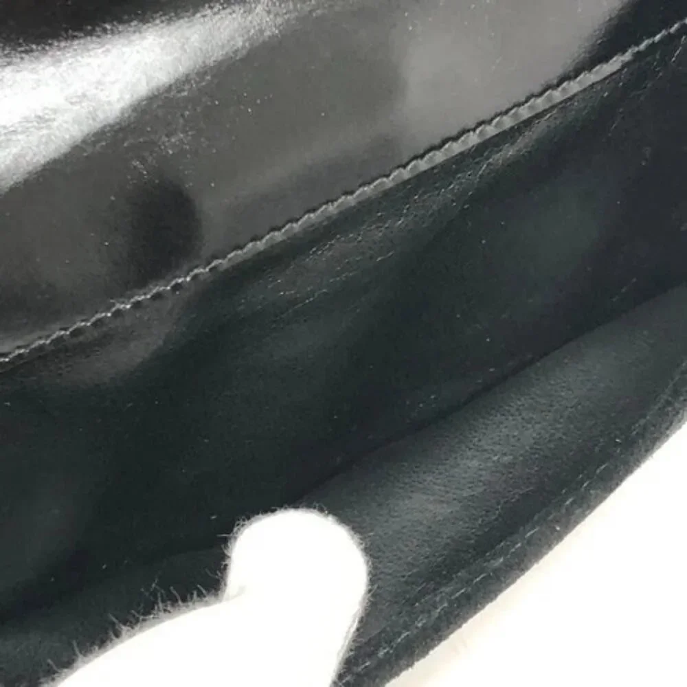 GUCCI Old Gucci Interlocking G Long Wallet Flap Long Wallet Suede/Enamel Black - Picture 9 of 15